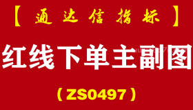 [ZS0497]红线下单主副图-通达信指标公式-趋势买入的重要指标　信号少