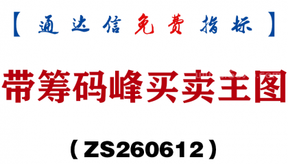 [ZS260612]带筹码峰买卖主图－通达信指标源码分享