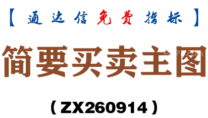 [ZX260914]简要买卖主图－通达信指标源码分享