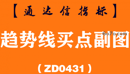 [ZD0431]趋势线买点副图-通达信指标公式