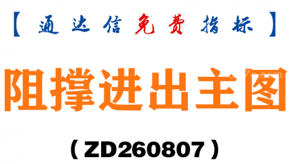 [ZD260807]阻撑进出主图－通达信指标源码分享