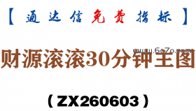 [ZX260603]财源滚滚30分钟主图－通达信指标源码分享