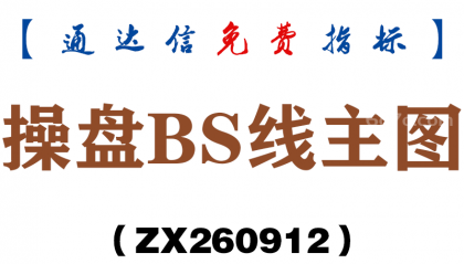 [ZX260912]操盘BS线主图－通达信指标源码分享