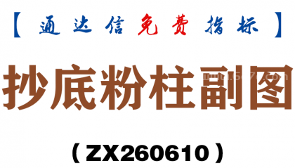 [ZX260610]抄底粉柱副图－通达信指标源码分享