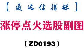 [ZD0193]涨停点火选股副图-通达信指标公式