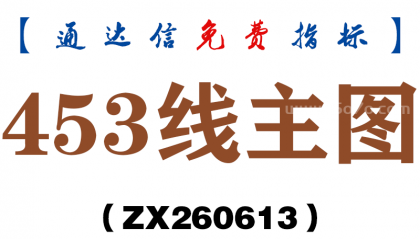 [ZX260613]453线主图－通达信指标源码分享