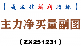 [ZX251231]主力净买量副图－通达信指标源码分享