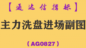 [AG0827]主力洗盘进场副图-通达信指标公式-寻找在主力洗盘后相对底部拉升时发出的信号