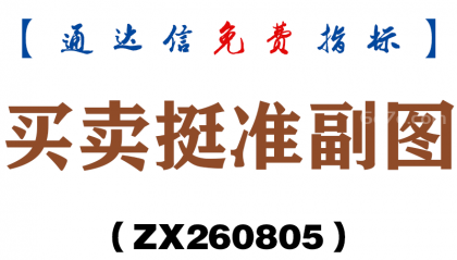 [ZX260805]买卖挺准副图－通达信指标源码分享
