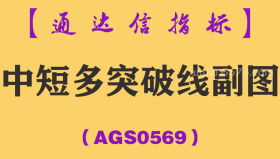 [AGS0569]中短多突破线副图-通达信指标公式