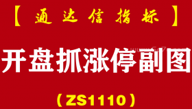 [ZS1110]开盘抓涨停副图-通达信指标公式