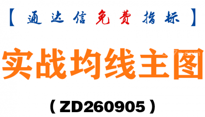 [ZD260905]实战均线主图-通达信指标源码分享