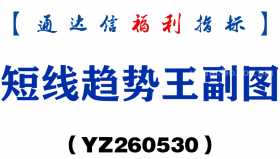 [YZ260530]短线趋势王副图－通达信指标源码分享