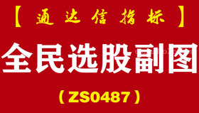 [ZS0487]全民选股副图-通达信指标公式-连续上榜模型指标 实力验证 短线超短线