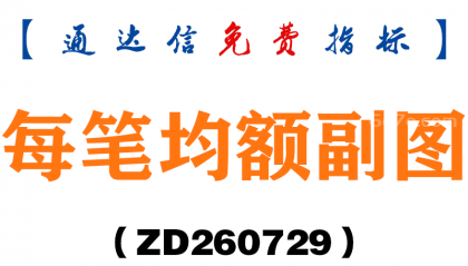 [ZD260729]每笔均额副图－通达信指标源码分享