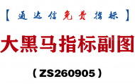 [ZS260905]大黑马副图-通达信指标源码分享