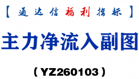 [YZ260103]主力净流入副图－通达信指标源码分享