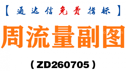 [ZD260705]周流量副图－通达信指标源码分享