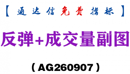 [AG260907]反弹+成交量副图-通达信指标源码分享