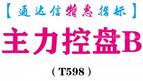 【通达信指标】主力控盘B-副图指标公式（T598）