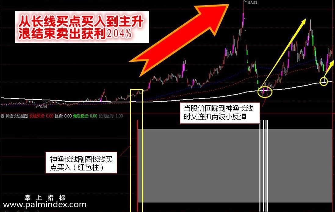 【通达信指标】神渔长线翻倍-不靠内幕、不看基本面，见信号就买坐等翻倍指标公式