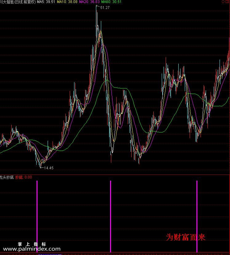【通达信指标】龙头抄底-波段抄底逃顶分时预警抓连续涨停黑马选股指标公式（手机+电脑）