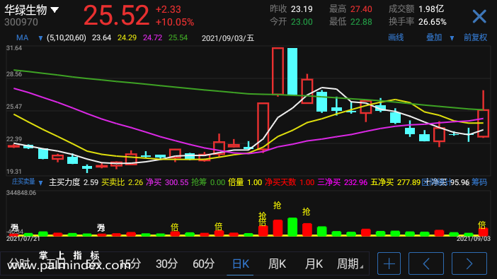 【通达信手机指标】庄买卖量-副图参考指标公式（手机+电脑）