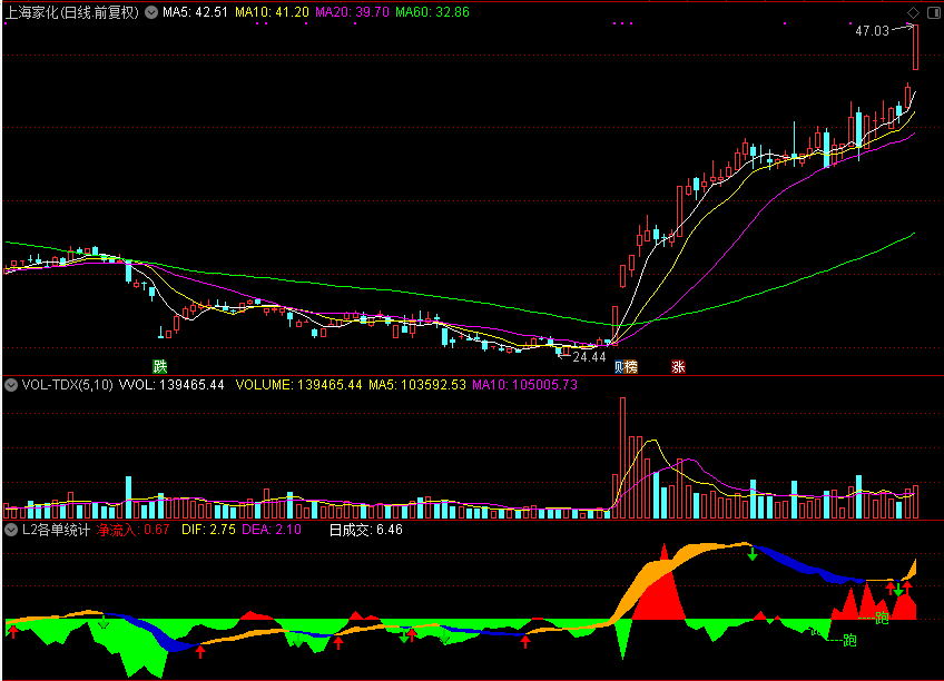 L2大中小单统计，结合MACD，提供思路（通达信公式 副图 源码 测试图）