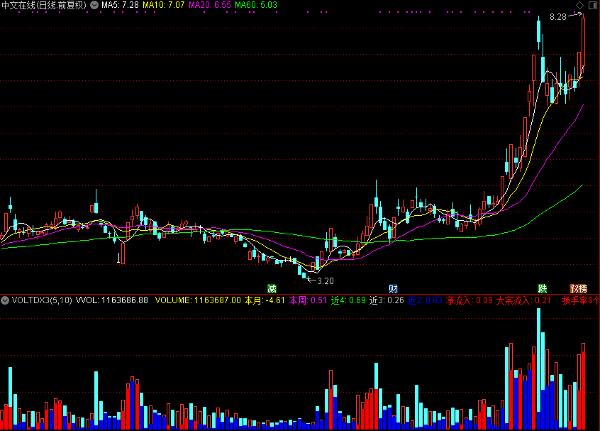 成交量+资金流向 VOLTDX3 VOLTDX4，和谐源码分享