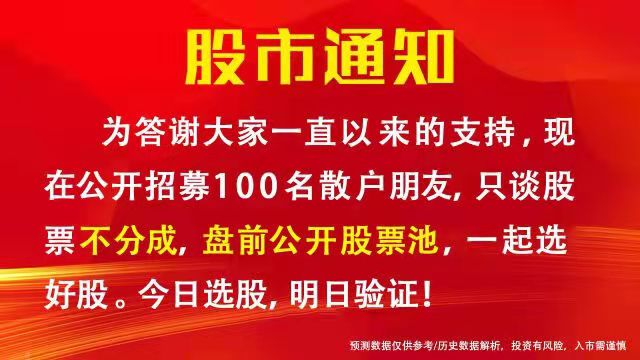 一不注册，二不分成，三不搞培训 盘前9点30分一起选股，共同验证