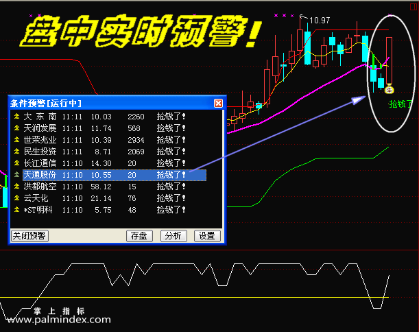 【通达信指标】捡钱了-主副图选股指标公式