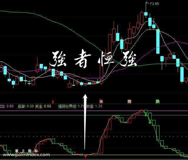 【通达信指标】强者恒强-副图选股指标公式（手机+电脑）