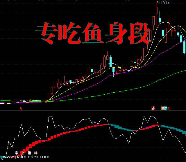 【通达信指标】专吃鱼身段-副图选股指标公式