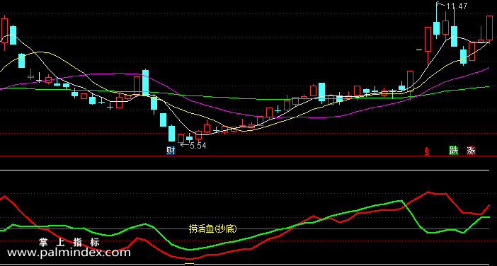 【通达信指标】追随庄+捞活鱼抄底-副图指标公式