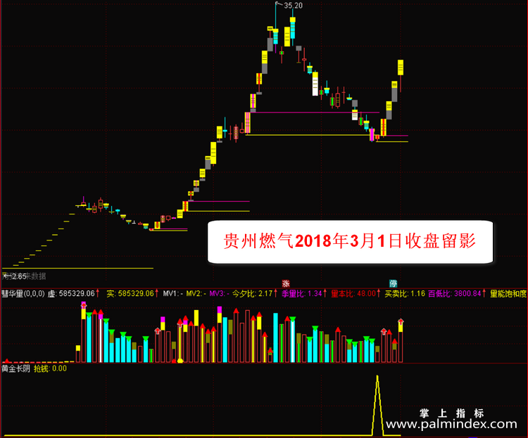 【通达信指标】黄金长阴-捕捉大跌末端机会副图选股指标公式