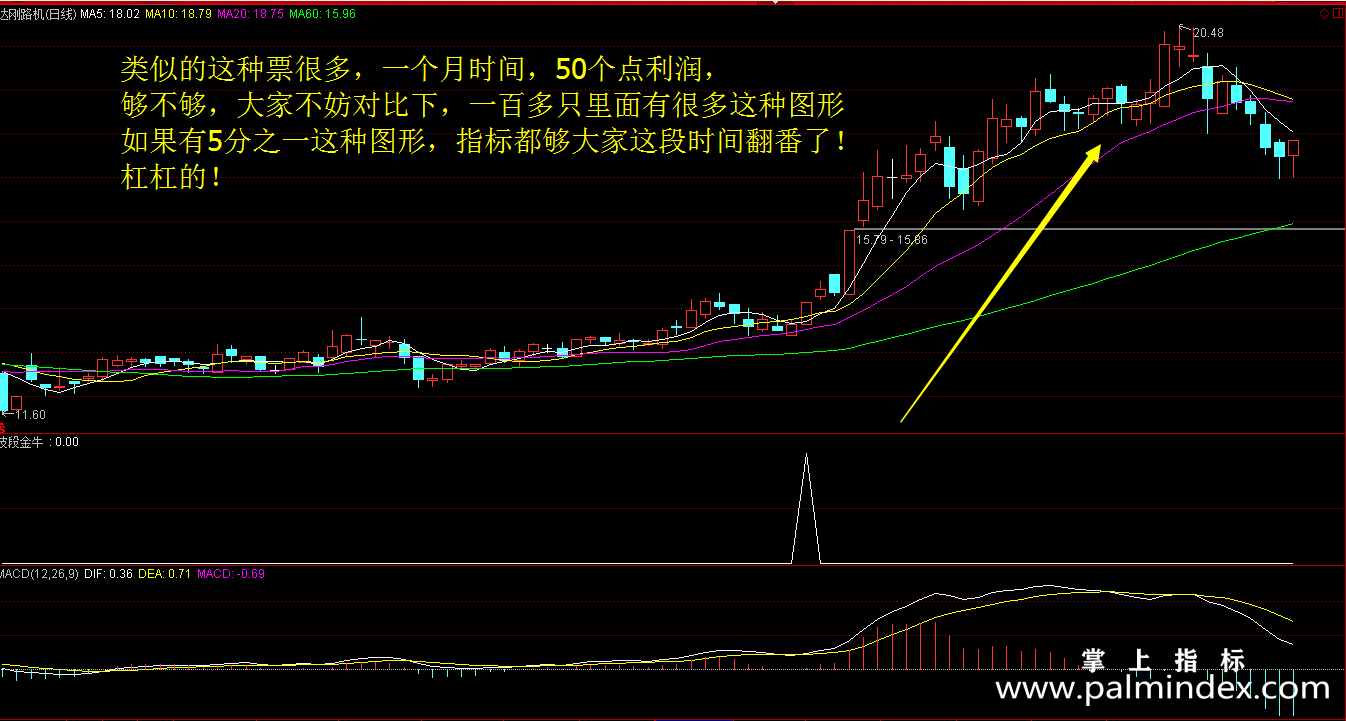 【通达信指标】大杀波段金牛-选股副图指标公式