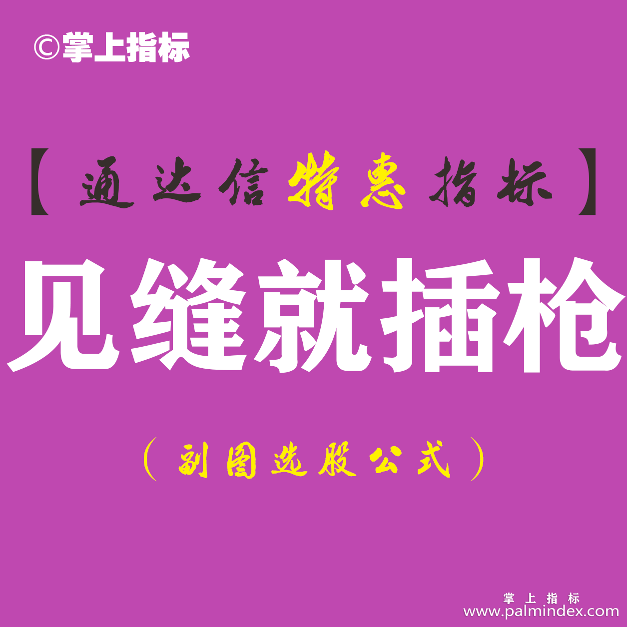 【通达信指标】见缝就插枪-副图指标公式