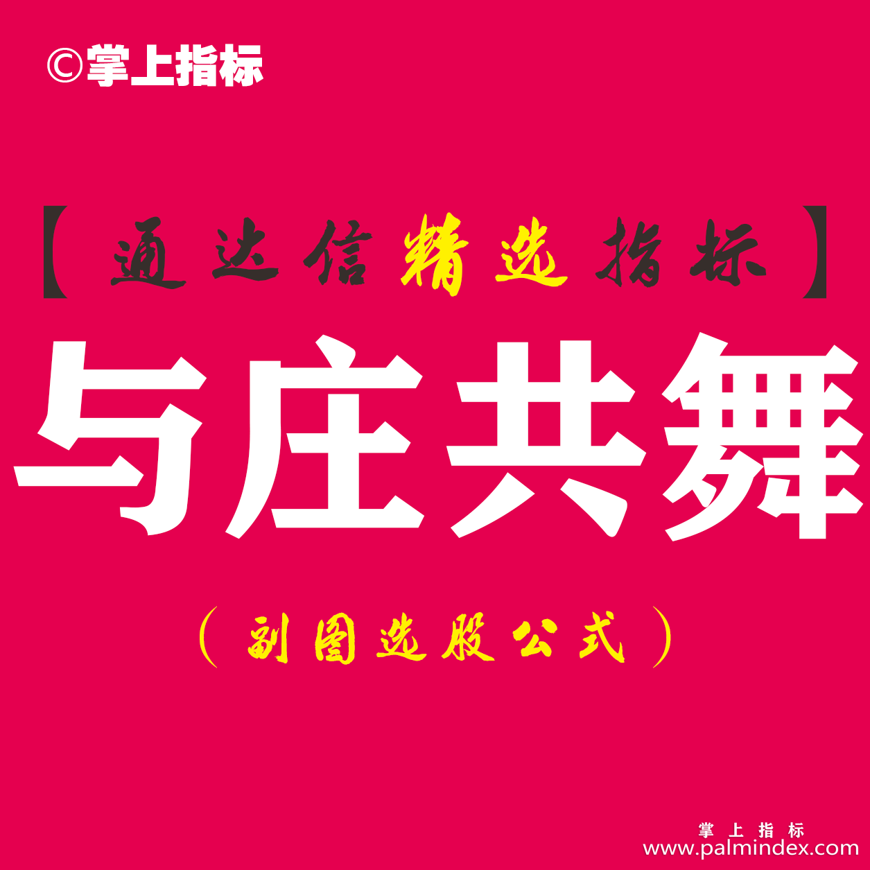 【通达信指标】与庄共舞-副图指标公式