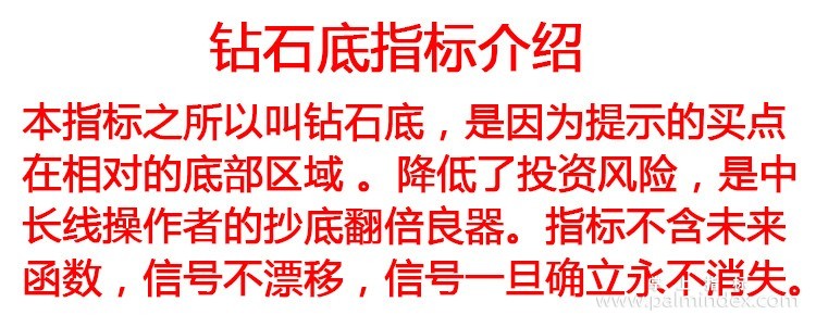 【通达信指标】钻石底-中长线抄底翻倍主升浪尾盘指标公式