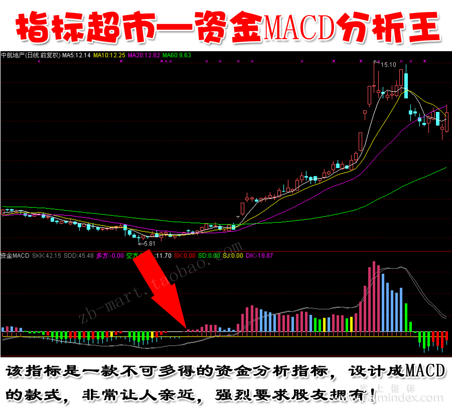 【通达信指标】资金MACD-副图指标公式