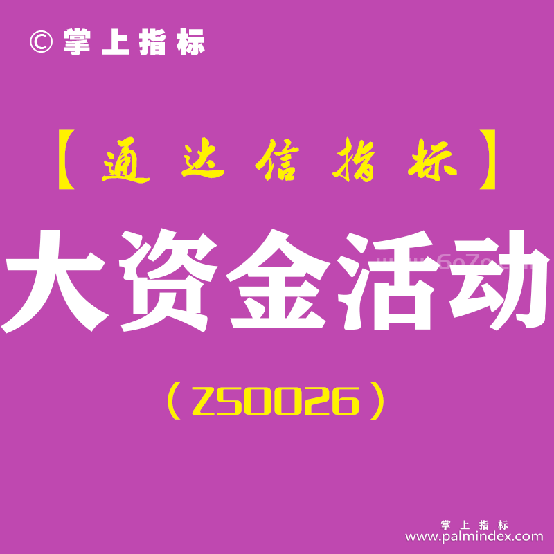 [ZS0026]大资金活动-通达信副图指标公式（手机+电脑）