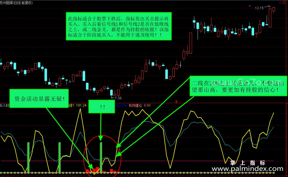 [ZS0049]买入时机-通达信副图指标公式（本指标适合于阶段底买入）