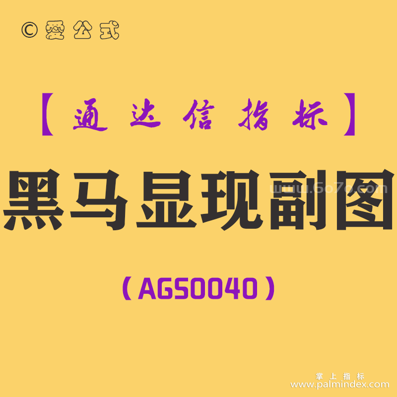 [AGS0040]黑马显现-通达信副图指标公式