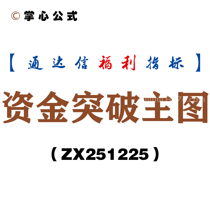 [ZX251225]资金突破主图－通达信指标源码分享