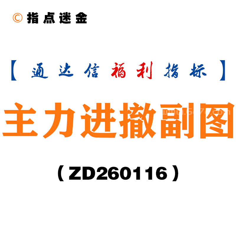 [ZD260116]主力进撤副图－通达信指标源码分享