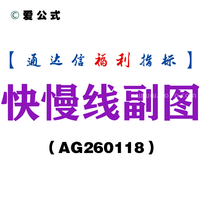 [AG260118]快慢线副图－通达信指标源码分享